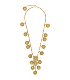 Saint Laurent gold-tone chain necklace with medallions - British product