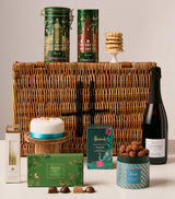 Harrods Birthday Celebration Hamper with Champagne, Cake, Biscuits, and Coffee- Buy online at McGrocer