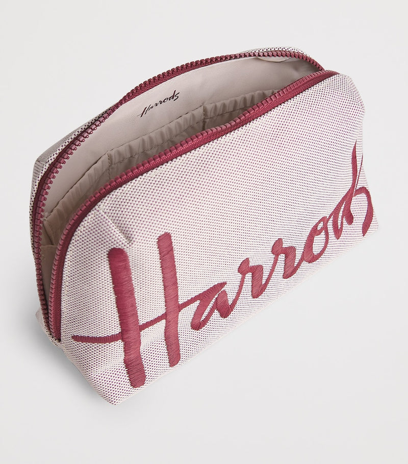 Harrods Large Logo Cosmetic Bag in recycled polyester, UK version