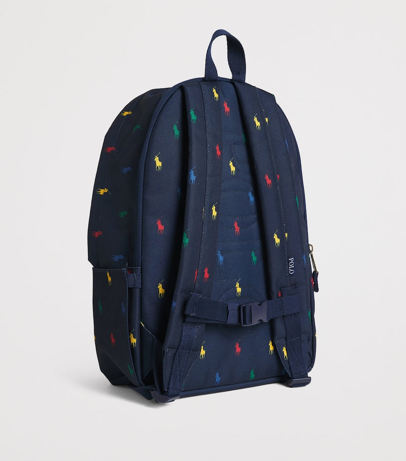 Ralph Lauren Kids Polo Pony canvas backpack, imported from the UK