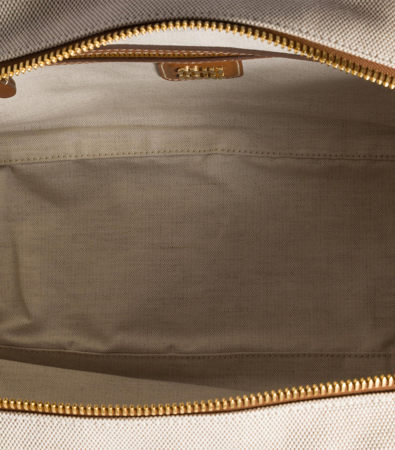 Miu Miu Beau top-handle bag in leather-canvas, UK version