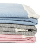 Trotters cashmere baby blanket with frills, UK version