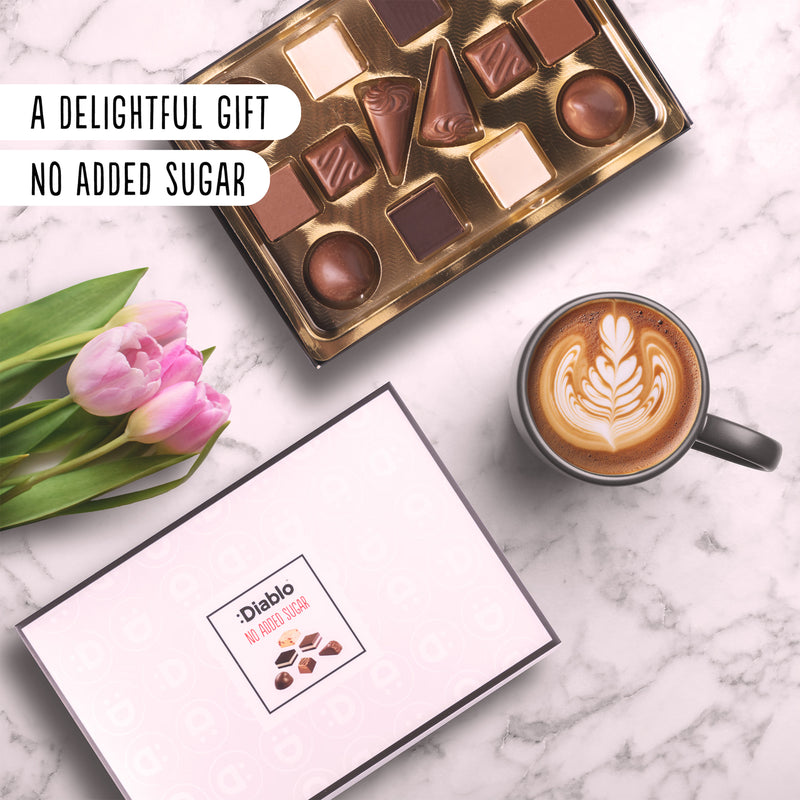 Diablo no added sugar assorted chocolate gift box 142g, UK version