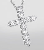 Graff white gold diamond cross necklace, UK version