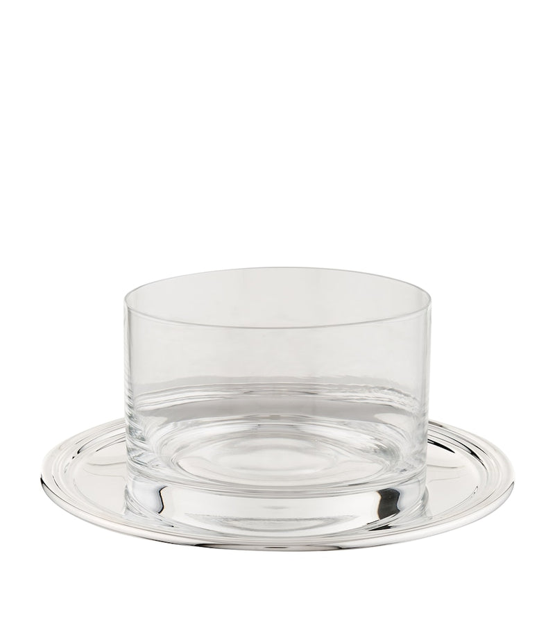 Greggio silver plated Georgian butter dish, UK version