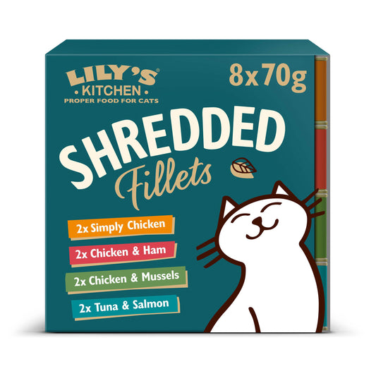 Lily's Kitchen Cat Shredded Fillets Multipack 8x70g GOODS Sainsburys   