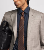 Canali silk jacquard tie 8cm, made in Italy, UK version