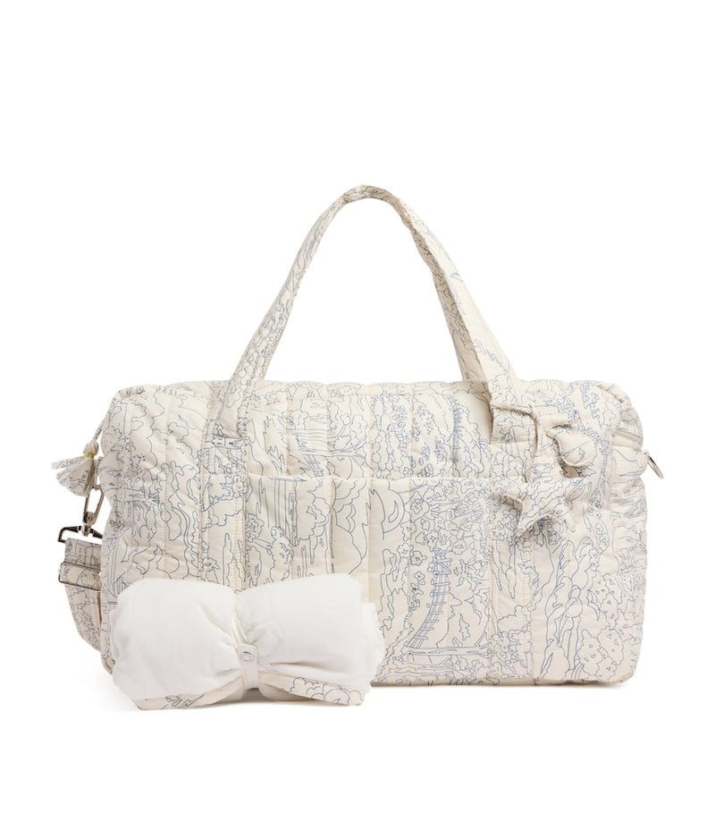 Bonpoint organic cotton floral changing bag, UK version