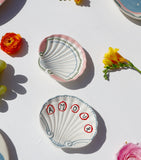 Laetitia Rouget shell trinket trays with amour engraving, set of 2, 12cm, UK version
