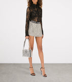Dolce&Gabbana crystal-embellished shoulder bag, imported from the UK