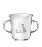 Christofle silver-plated Charlie Bear baby cup, imported from the UK