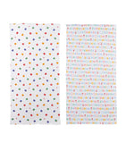 Miki House set of 2 cotton towels 70cm x 35cm, imported from the UK