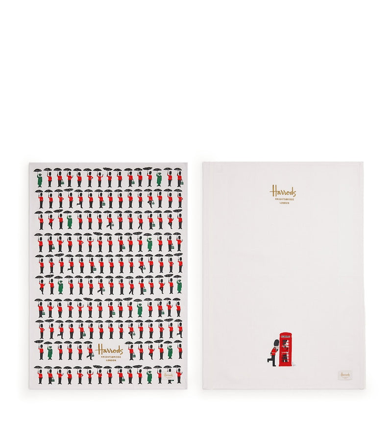 Harrods Guardsmen tea towels set of two - British product