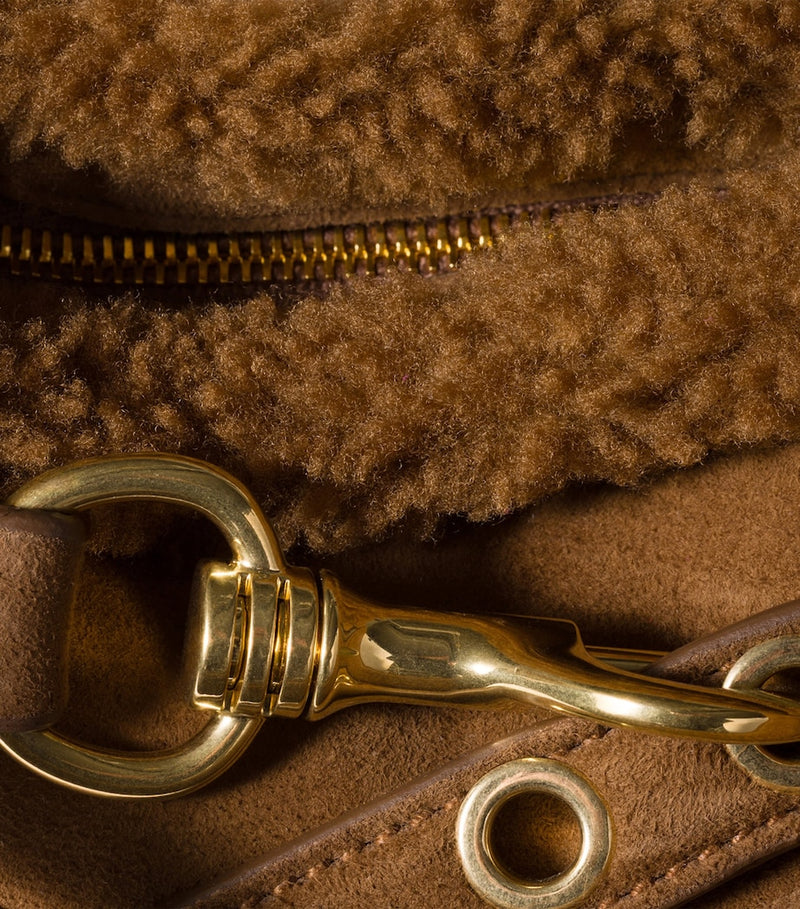 Miu Miu Aventure shoulder bag suede shearling, UK version