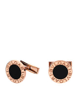 Harrods Bvlgari Rose Gold and Onyx BVLGARI BVLGARI Cufflinks- Buy online at McGrocer