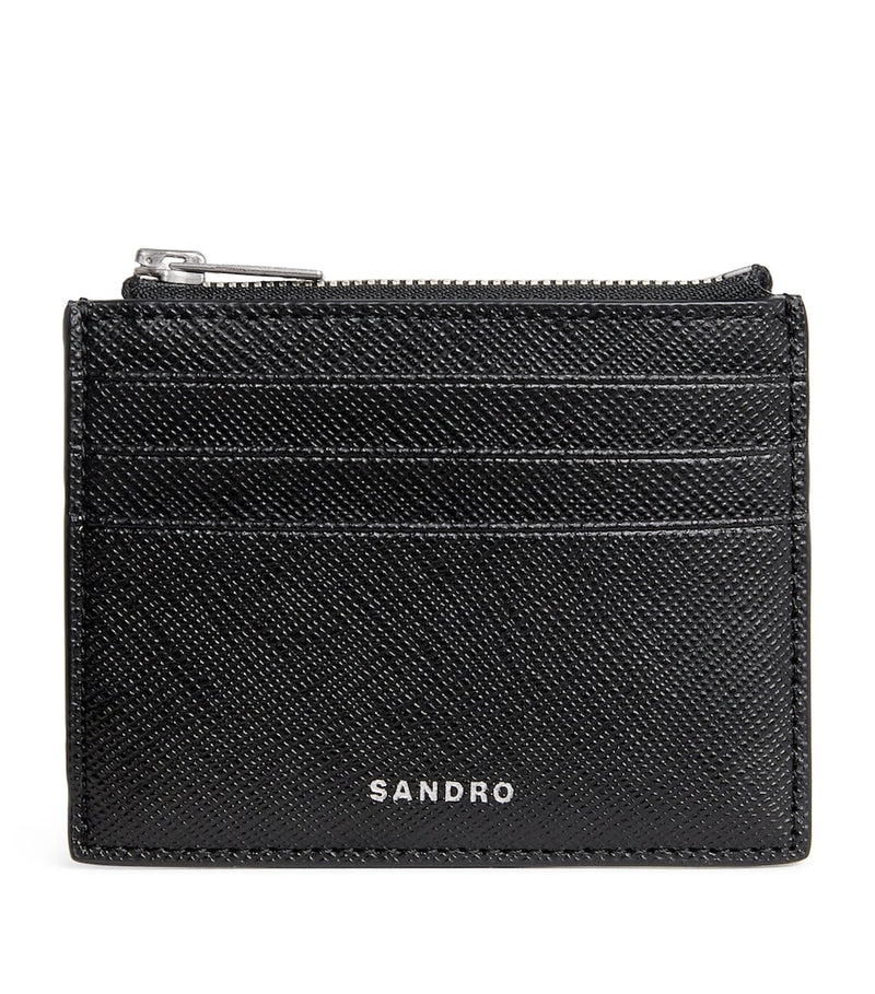 Sandro Paris leather card holder with card slots and coin purse, UK version