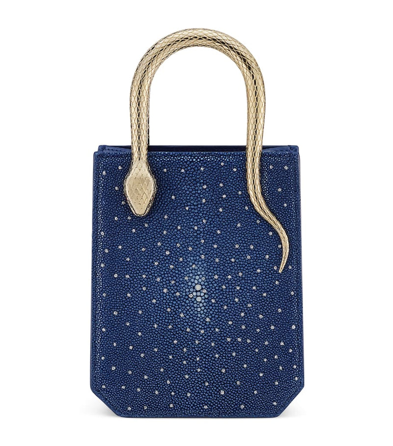 Bvlgari mini galuchat leather Serpentine tote bag (British brand)