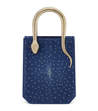 Bvlgari mini galuchat leather Serpentine tote bag (British brand)