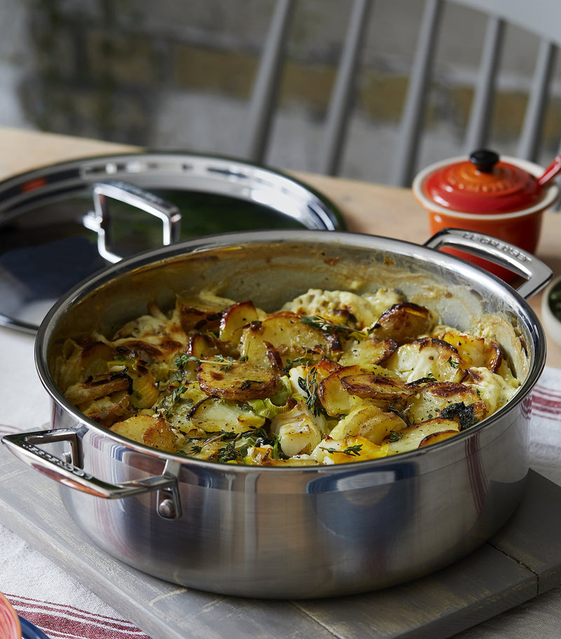 Le Creuset 3-ply stainless steel sauté pan 28cm, UK version