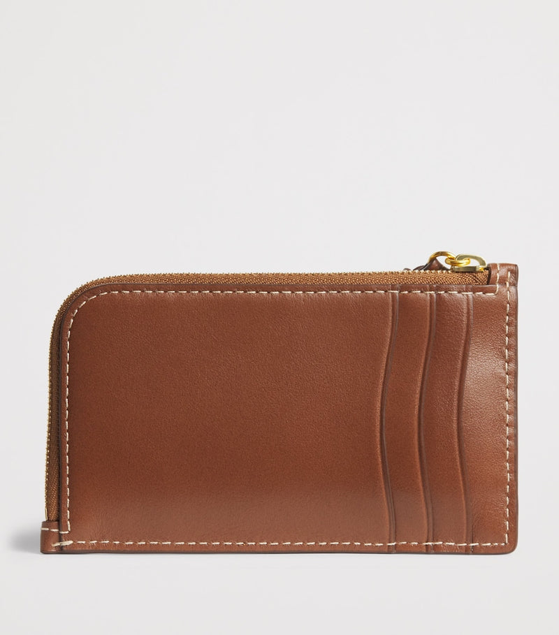 Polo Ralph Lauren leather zipped card holder H7cm x W11.5cm, imported from the UK
