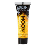 Moon Glow UV Glitter Gel Golden Yellow, imported from the UK
