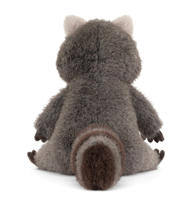Jellycat Trixiwoo Raccoon 24cm soft toy, imported from the UK