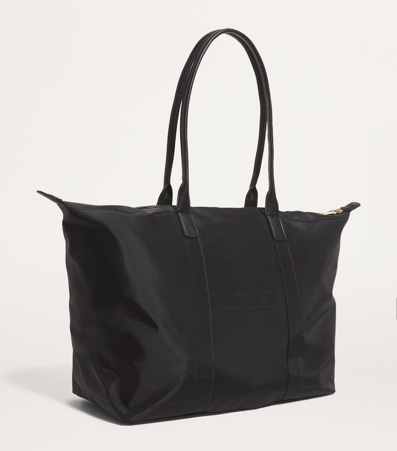 Harrods medium nylon tote bag with leather trim - British product