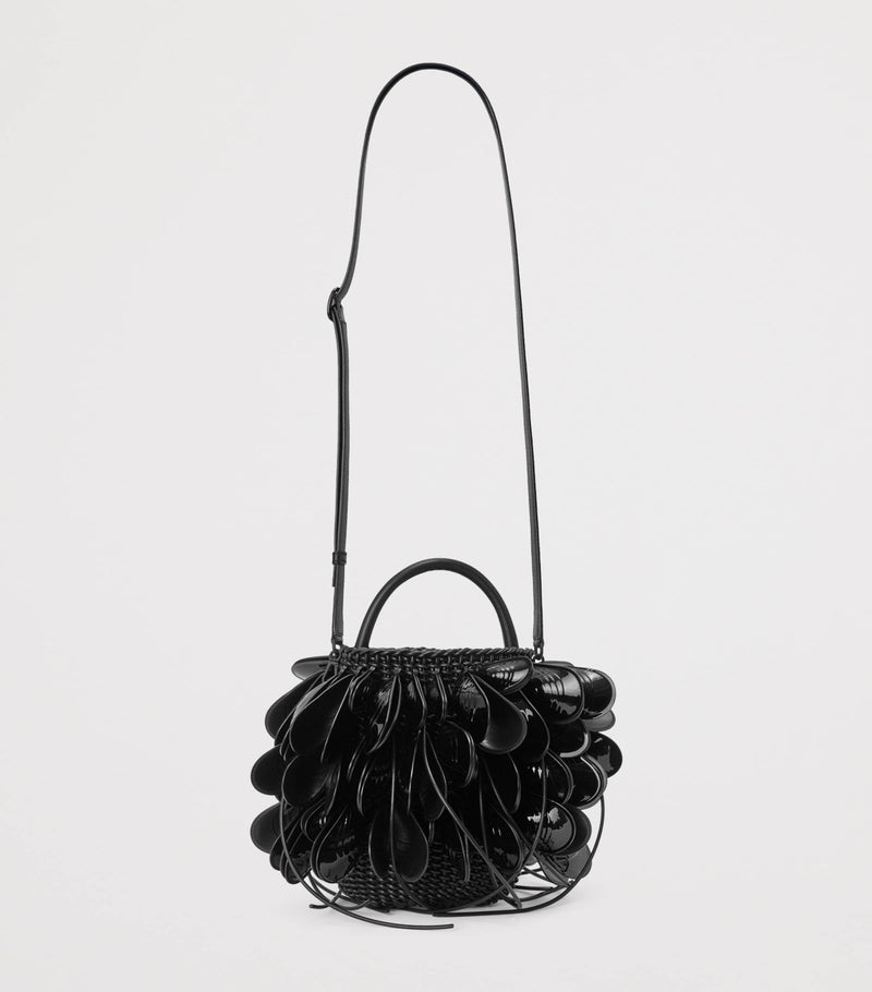 LOEWE Leather Shell Bucket Bag with woven texture, imported from the UK
