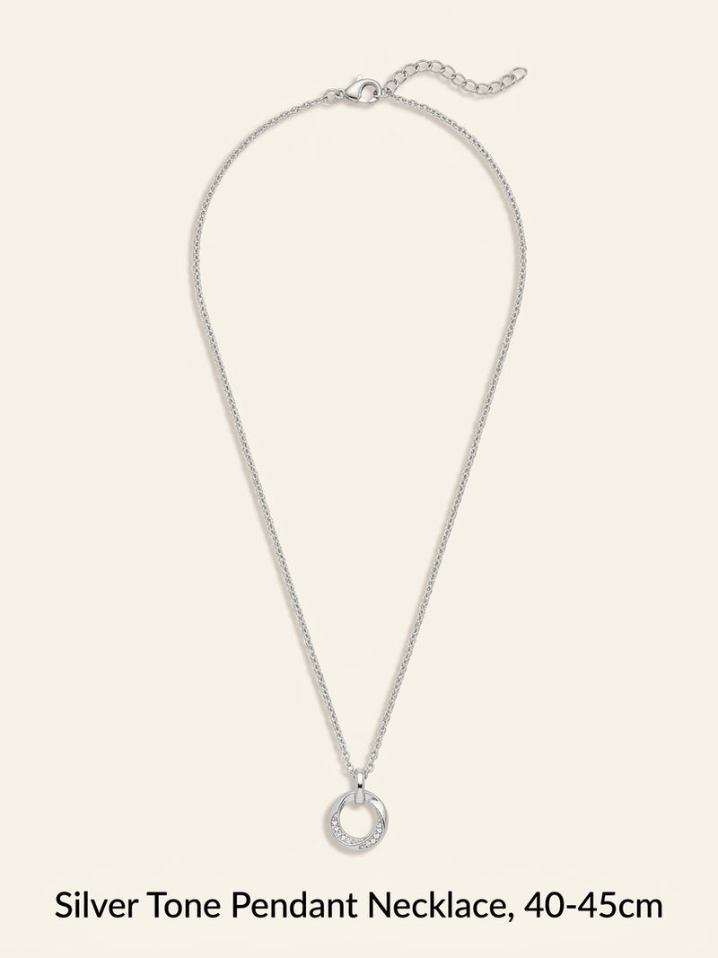 Vivienne Westwood Carmela platinum-plated necklace with cubic zirconia - British product