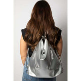 SVNX silver 2-in-1 shoulder bag and backpack - British product