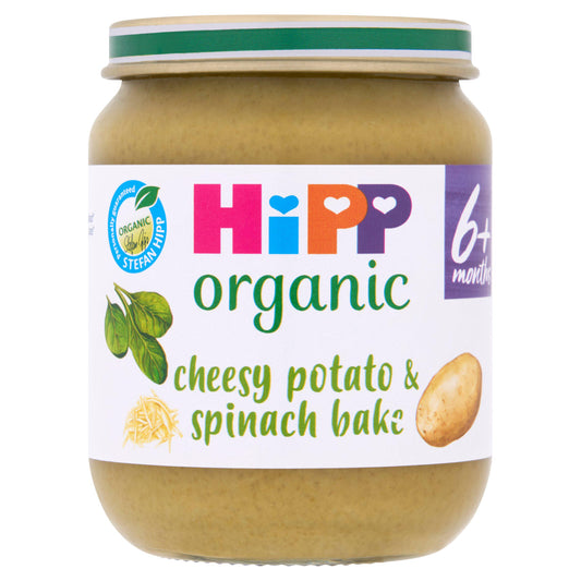 HiPP Organic Cheesy Spinach & Potato Bake 6+ Months 125g baby meals Sainsburys   