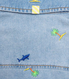 Billieblush embroidered denim shirt for kids aged 4-10 years - British product