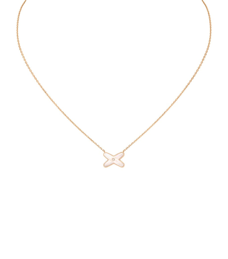 Chaumet Jeux de Liens pendant necklace in rose gold with mother-of-pearl, UK version