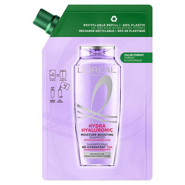 L'Oreal Paris Elvive Hydra Shampoo Refill 500ml, UK version