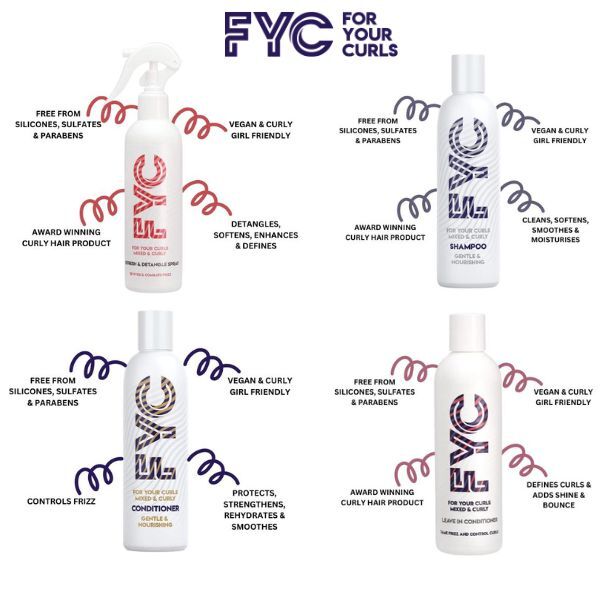 FYC Gentle & Nourishing Curly Hair Care Bundle 4x250ml - British product