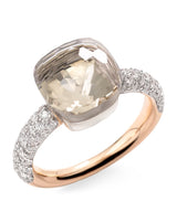 Harrods Pomellato Nudo Classic Rose Gold, Diamond and Topaz Ring- Buy online at McGrocer