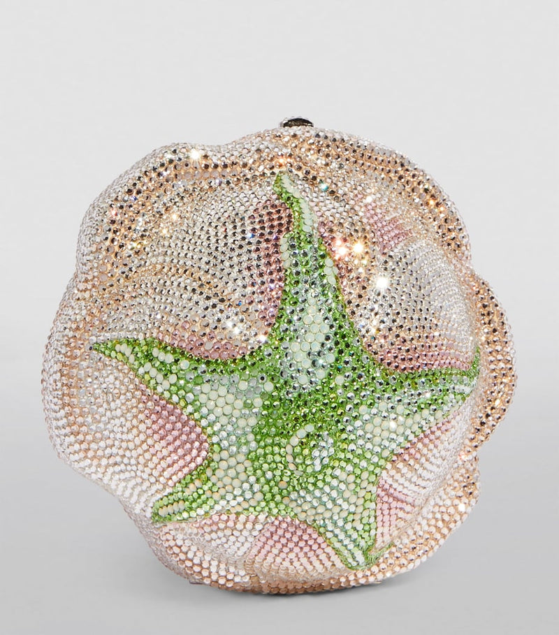 Judith Leiber crystal-embellished rose clutch bag (British brand)