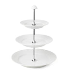 Royal Copenhagen porcelain white fluted 3-layer étagère 35cm, imported from the UK