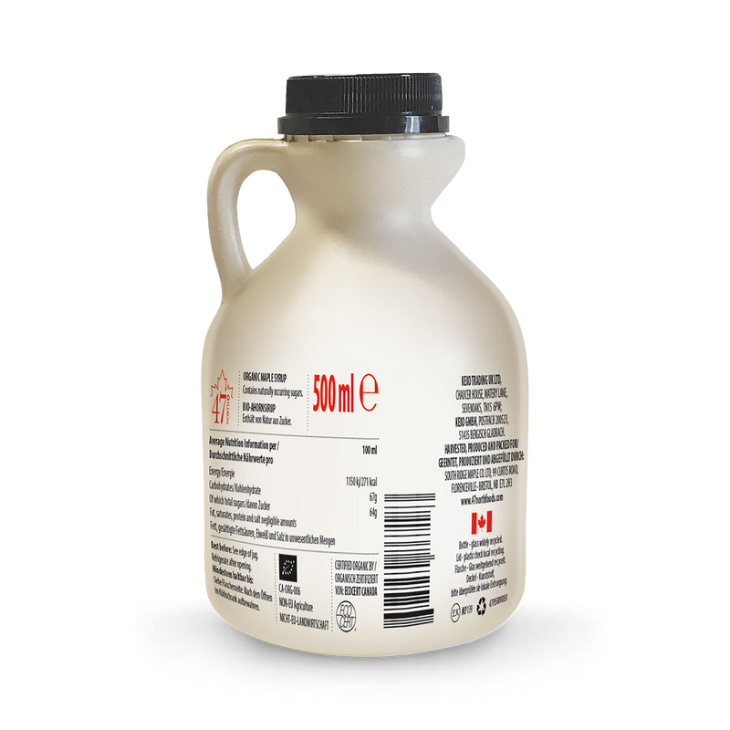 47° North organic Canadian maple syrup 500ml, UK version
