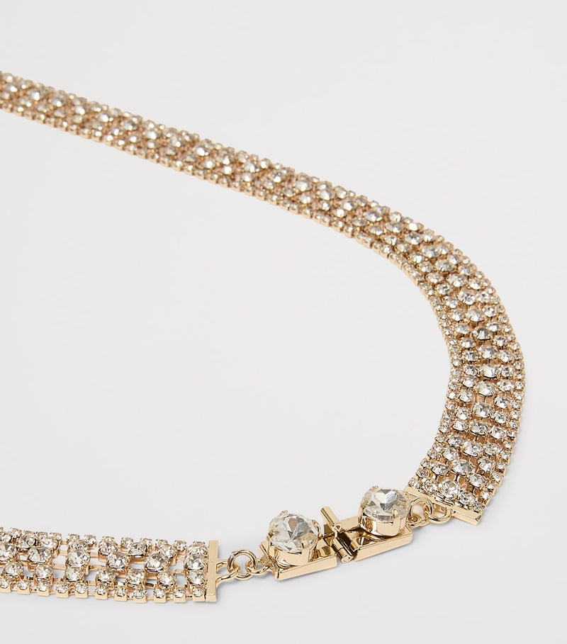 Marina Rinaldi rhinestone-embellished strand necklace, imported from the UK