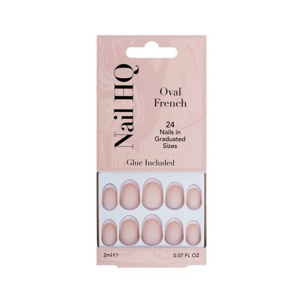 Nail HQ false nails Oval French Medium Length (British brand)