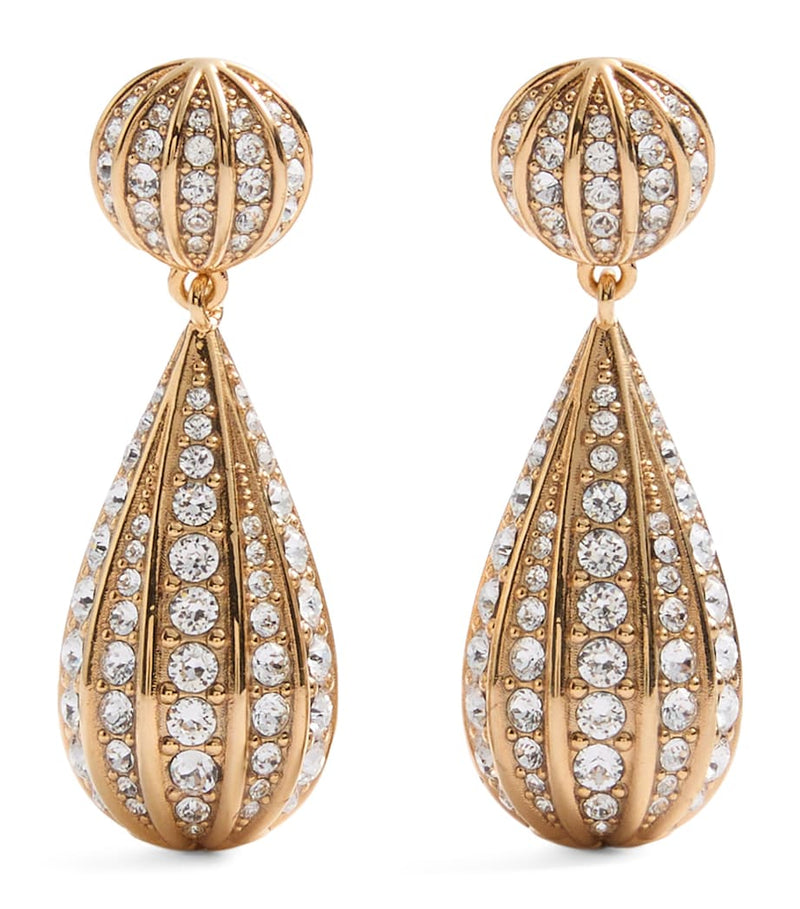 Valentino Garavani crystal teardrop earrings 3cm, imported from the UK