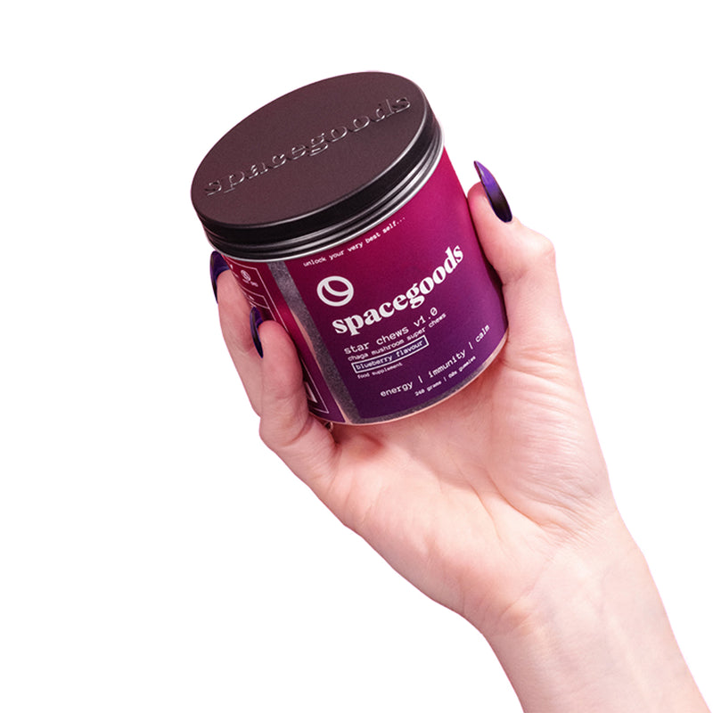 Spacegoods Chaga Mushroom Gummies Blueberry 60 Gummies (British brand)