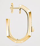 Messika Modernist yellow gold diamond single hoop earring 0.30ct, imported from the UK