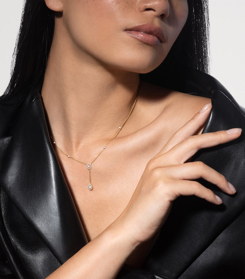 Messika My Twin yellow gold diamond necklace 0.36ct - British product