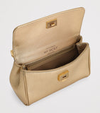 Dolce&Gabbana My Sicily cross-body bag in gold laminated calfskin, UK version