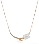 Harrods Annoushka Yellow Gold, Diamond and Pearl Tulips Chain Necklace- Buy online at McGrocer