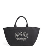 GANNI tote bag XXL recycled cotton, imported from the UK