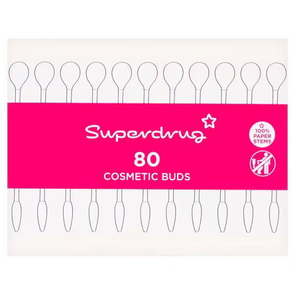 Superdrug Cotton Paper Buds x80