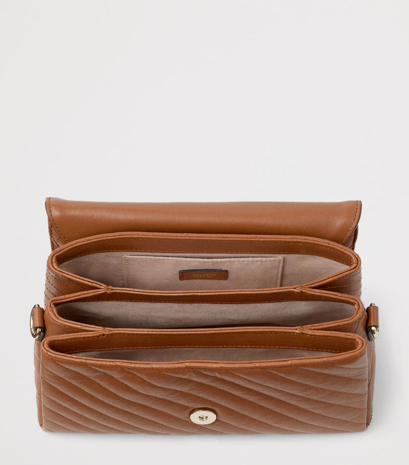 Jimmy Choo Curve top-handle bag quilted lambskin - British product